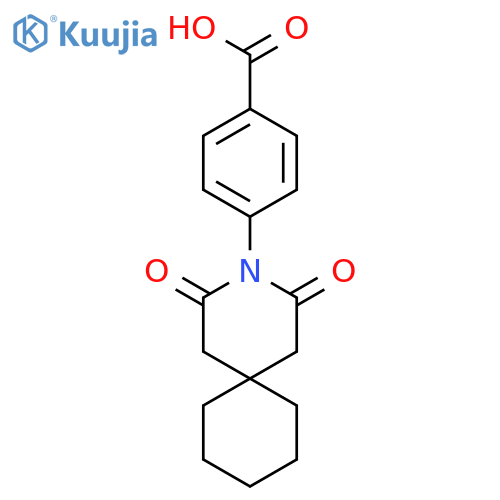 Benzoic acid, 4-(2,4-dioxo-3-azaspiro[5.5]undec-3-yl)- structure