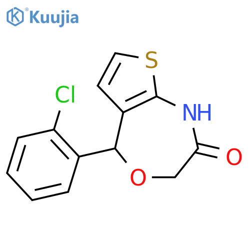 Thieno[2,3-e][1,4]oxazepin-2(3H)-one, 5-(2-chlorophenyl)-1,5-dihydro- structure