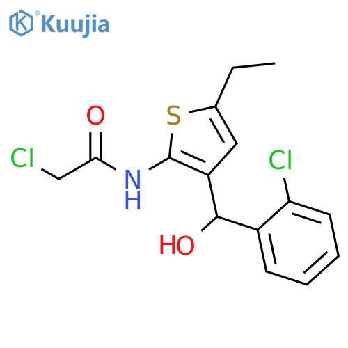 Acetamide,2-chloro-N-[3-[(2-chlorophenyl)hydroxymethyl]-5-ethyl-2-thienyl]- structure