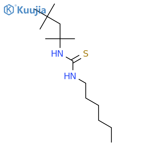Thiourea, N-hexyl-N'-(1,1,3,3-tetramethylbutyl)- structure