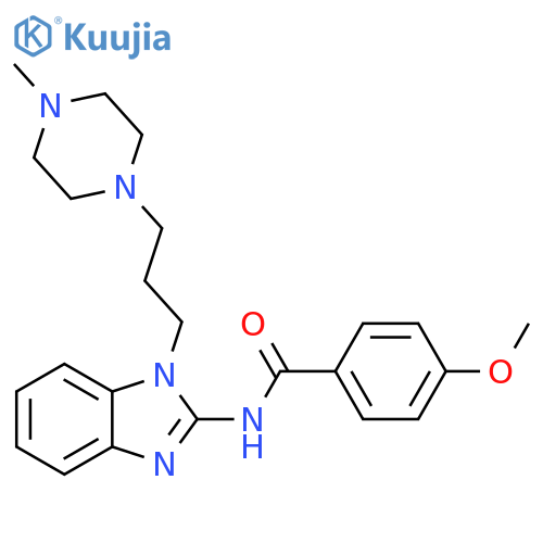Benzamide,4-methoxy-N-[1-[3-(4-methyl-1-piperazinyl)propyl]-1H-benzimidazol-2-yl]- structure