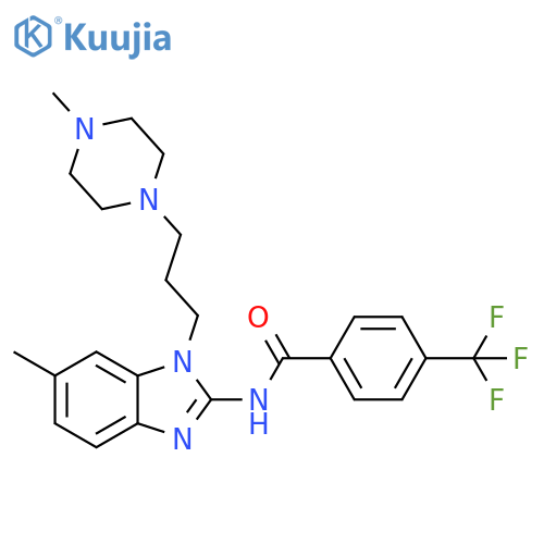Benzamide,N-[6-methyl-1-[3-(4-methyl-1-piperazinyl)propyl]-1H-benzimidazol-2-yl]-4-(trifluoromethyl)- structure