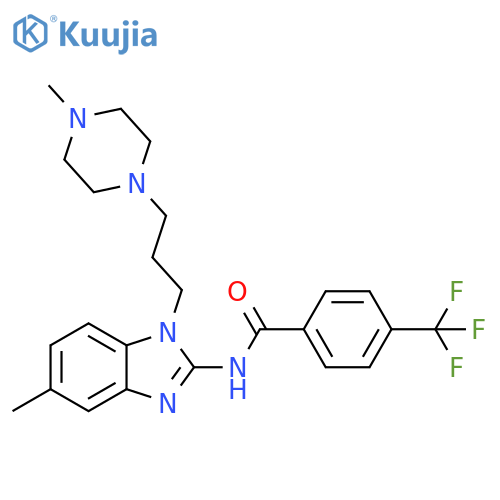 Benzamide,N-[5-methyl-1-[3-(4-methyl-1-piperazinyl)propyl]-1H-benzimidazol-2-yl]-4-(trifluoromethyl)- structure