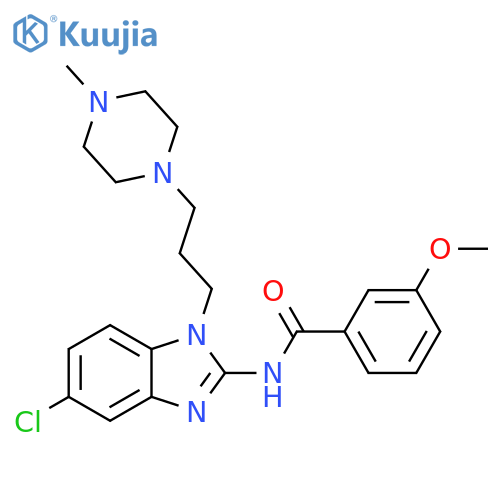 Benzamide,N-[5-chloro-1-[3-(4-methyl-1-piperazinyl)propyl]-1H-benzimidazol-2-yl]-3-methoxy- structure
