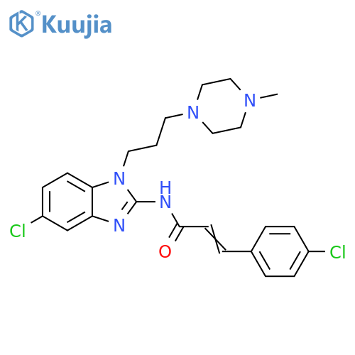 2-Propenamide,N-[5-chloro-1-[3-(4-methyl-1-piperazinyl)propyl]-1H-benzimidazol-2-yl]-3-(4-chlorophenyl)- structure