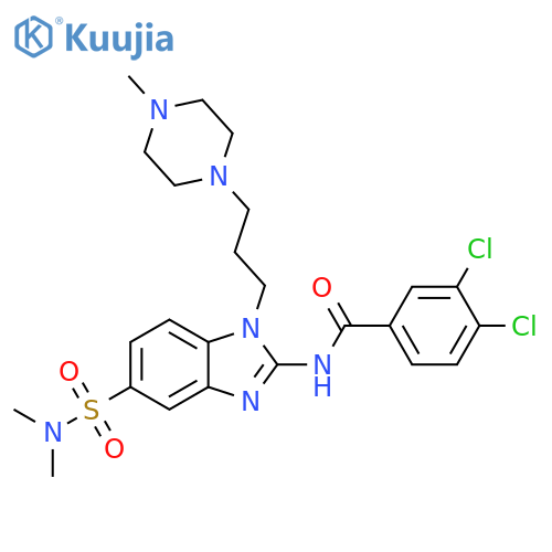 Benzamide,3,4-dichloro-N-[5-[(dimethylamino)sulfonyl]-1-[3-(4-methyl-1-piperazinyl)propyl]-1H-benzimidazol-2-yl]- structure