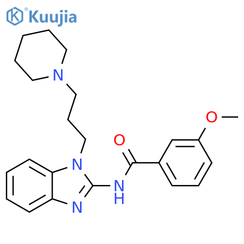 Benzamide,3-methoxy-N-[1-[3-(1-piperidinyl)propyl]-1H-benzimidazol-2-yl]- structure