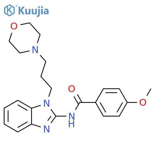 Benzamide,4-methoxy-N-[1-[3-(4-morpholinyl)propyl]-1H-benzimidazol-2-yl]- structure