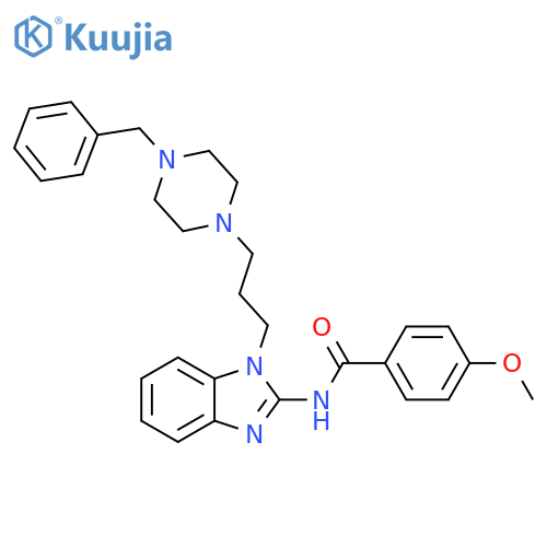 Benzamide,4-methoxy-N-[1-[3-[4-(phenylmethyl)-1-piperazinyl]propyl]-1H-benzimidazol-2-yl]- structure
