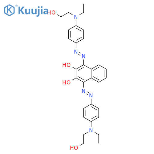 2,3-Naphthalenediol, 1,4-bis[[4-[ethyl(2-hydroxyethyl)amino]phenyl]azo]- structure