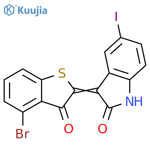 2H-Indol-2-one,3-(4-bromo-3-oxobenzo[b]thien-2(3H)-ylidene)-1,3-dihydro-5-iodo- structure