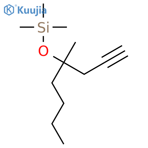 Silane, trimethyl[[1-methyl-1-(2-propynyl)pentyl]oxy]- structure
