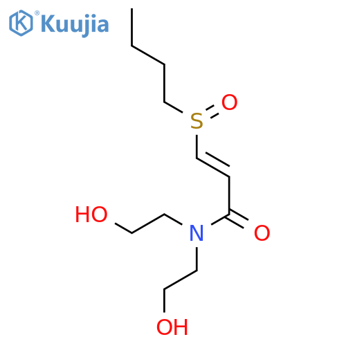 2-Propenamide, 3-(butylsulfinyl)-N,N-bis(2-hydroxyethyl)- structure