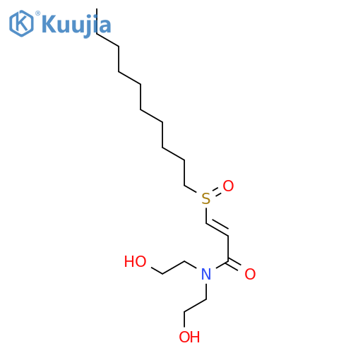 2-Propenamide, 3-(decylsulfinyl)-N,N-bis(2-hydroxyethyl)- structure