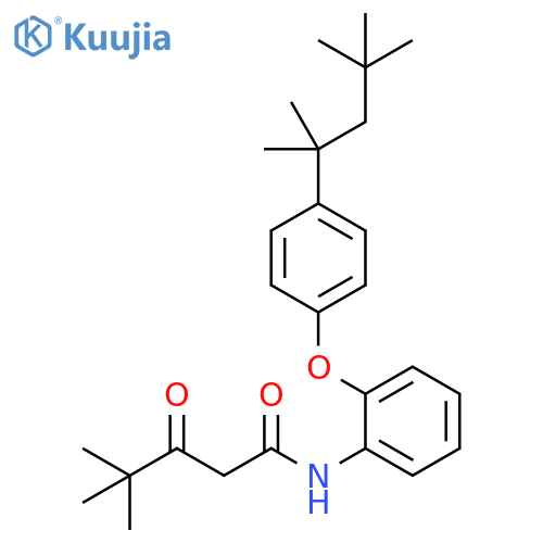 Pentanamide,4,4-dimethyl-3-oxo-N-[2-[4-(1,1,3,3-tetramethylbutyl)phenoxy]phenyl]- structure