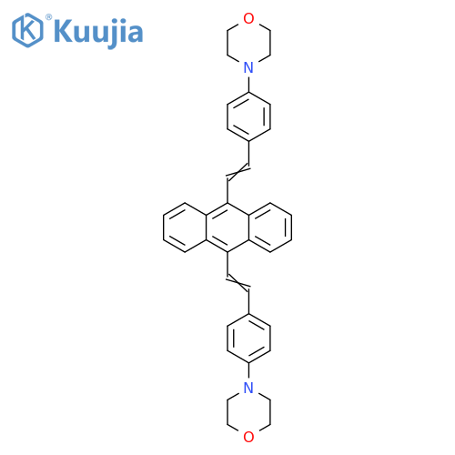 Morpholine,4,4'-[9,10-anthracenediylbis(2,1-ethenediyl-4,1-phenylene)]bis- structure