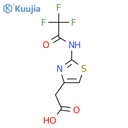 2-2-(trifluoroacetamido)-1,3-thiazol-4-ylacetic acid structure