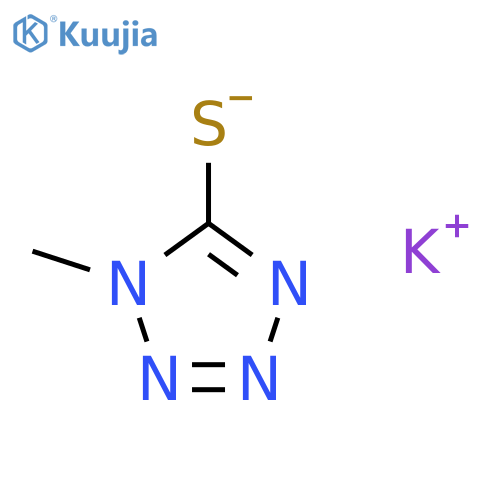 5H-Tetrazole-5-thione,1,2-dihydro-1-methyl-, potassium salt (1:1) structure