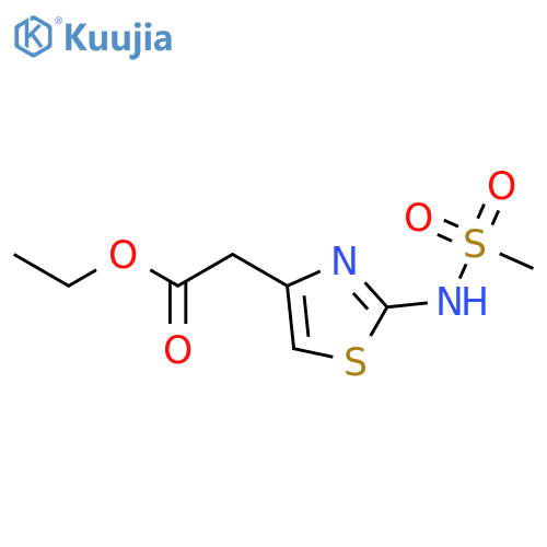 4-Thiazoleacetic acid, 2-[(methylsulfonyl)amino]-, ethyl ester structure