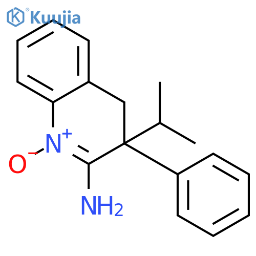 2-QUINOLINAMINE, 3,4-DIHYDRO-3-(1-METHYLETHYL)-3-PHENYL-, 1-OXIDE structure
