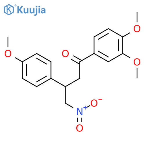 1-Butanone, 1-(3,4-dimethoxyphenyl)-3-(4-methoxyphenyl)-4-nitro- structure