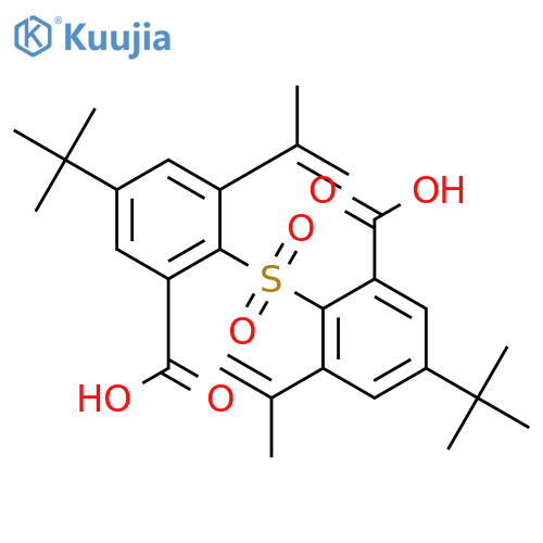 Benzoic acid, 2,2'-sulfonylbis[5-(1,1-dimethylethyl)-3-(1-methylethenyl)- structure