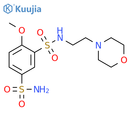 1,3-Benzenedisulfonamide, 4-methoxy-N3-[2-(4-morpholinyl)ethyl]- structure