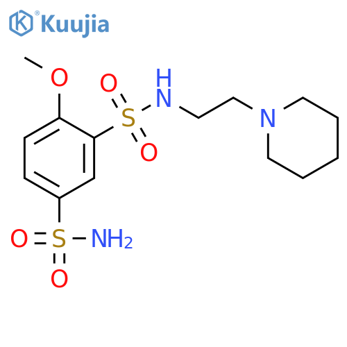 1,3-BENZENEDISULFONAMIDE, 4-METHOXY-N3-[2-(1-PIPERIDINYL)ETHYL]- structure