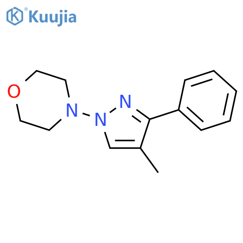 Morpholine, 4-(4-methyl-3-phenyl-1H-pyrazol-1-yl)- structure