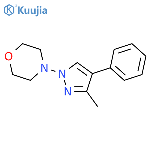 Morpholine, 4-(3-methyl-4-phenyl-1H-pyrazol-1-yl)- structure