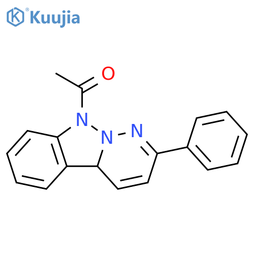 Pyridazino[1,6-b]indazole, 9-acetyl-4a,9-dihydro-2-phenyl- structure