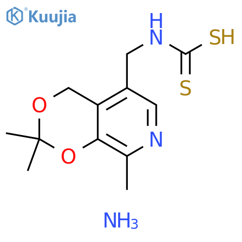 Carbamodithioic acid, [(2,2,8-trimethyl-4H-1,3-dioxino[4,5-c]pyridin-5-yl)methyl]-, monoammonium salt (9CI) structure