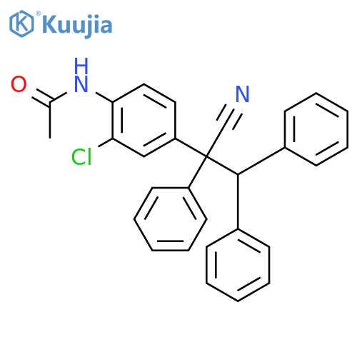 Acetamide, N-[2-chloro-4-(1-cyano-1,2,2-triphenylethyl)phenyl]- structure