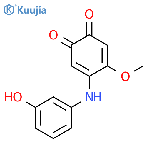 3,5-Cyclohexadiene-1,2-dione, 4-[(3-hydroxyphenyl)amino]-5-methoxy- structure