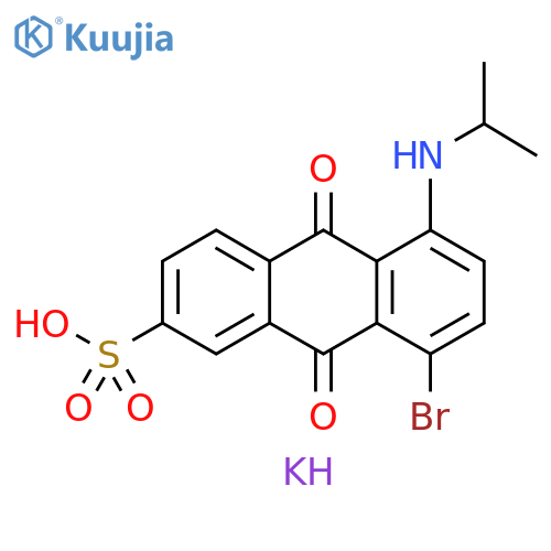 2-Anthracenesulfonic acid, 8-bromo-9,10-dihydro-5-[(1-methylethyl)amino]-9,10-dioxo-, potassium salt (1:1) structure