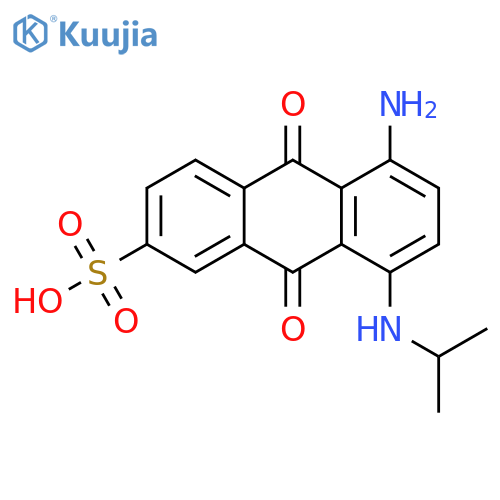 2-Anthracenesulfonic acid,5-amino-9,10-dihydro-8-[(1-methylethyl)amino]-9,10-dioxo- structure