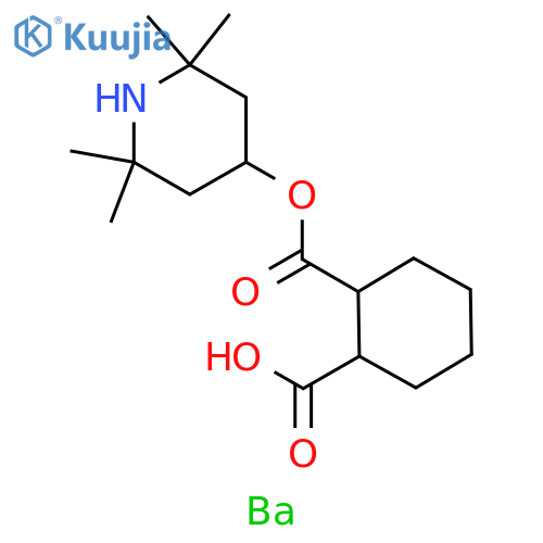1,2-Cyclohexanedicarboxylic acid, 1-(2,2,6,6-tetramethyl-4-piperidinyl) ester, barium salt (2:1) structure