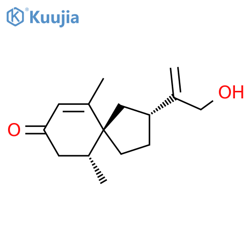 Spiro[4.5]dec-6-en-8-one, 2-[1-(hydroxymethyl)ethenyl]-6,10-dimethyl-, (2R,5S,10R)- structure