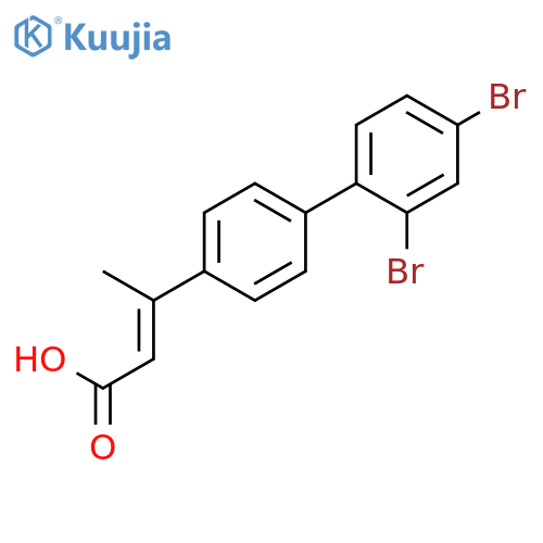 2-BUTENOIC ACID, 3-(2',4'-DIBROMO[1,1'-BIPHENYL]-4-YL)- structure