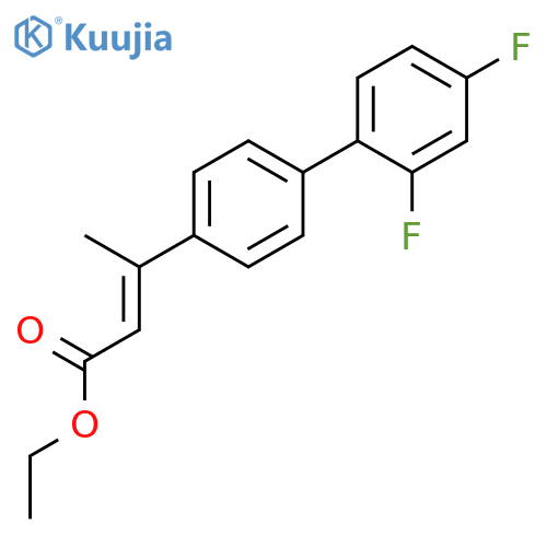 2-Butenoic acid, 3-(2',4'-difluoro[1,1'-biphenyl]-4-yl)-, ethyl ester structure