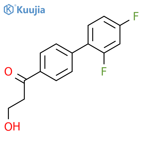 1-Propanone, 1-(2',4'-difluoro[1,1'-biphenyl]-4-yl)-3-hydroxy- structure