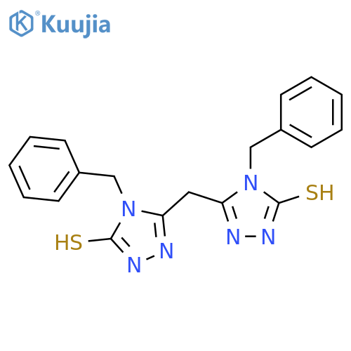 5,5'-Methylenebis(4-benzyl-4H-1,2,4-triazole-3-thiol) structure