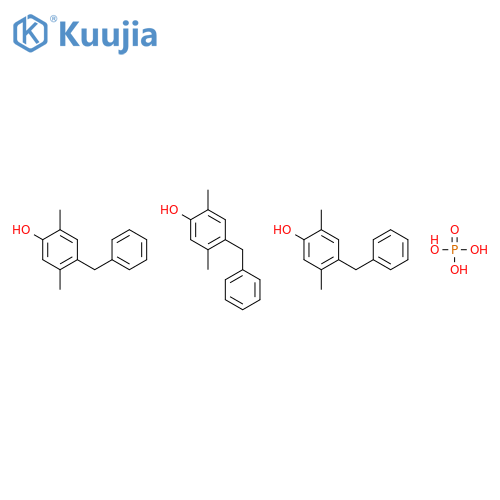Phenol, 2,5-dimethyl-4-(phenylmethyl)-, phosphate (3:1) structure