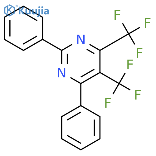 Pyrimidine, 2,4-diphenyl-5,6-bis(trifluoromethyl)- structure