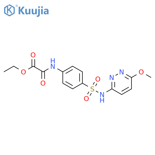 Acetic acid, 2-[[4-[[(6-methoxy-3-pyridazinyl)amino]sulfonyl]phenyl]amino]-2-oxo-, ethyl ester structure
