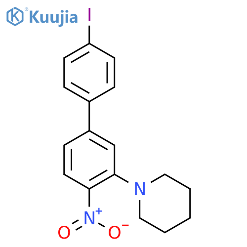 PIPERIDINE, 1-(4'-IODO-4-NITRO[1,1'-BIPHENYL]-3-YL)- structure