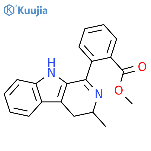 Benzoic acid, 2-(4,9-dihydro-3-methyl-3H-pyrido[3,4-b]indol-1-yl)-, methyl ester structure