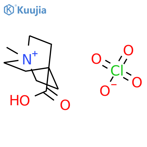 1-Azoniabicyclo[2.2.2]octane, 4-carboxy-1-methyl-, perchlorate structure