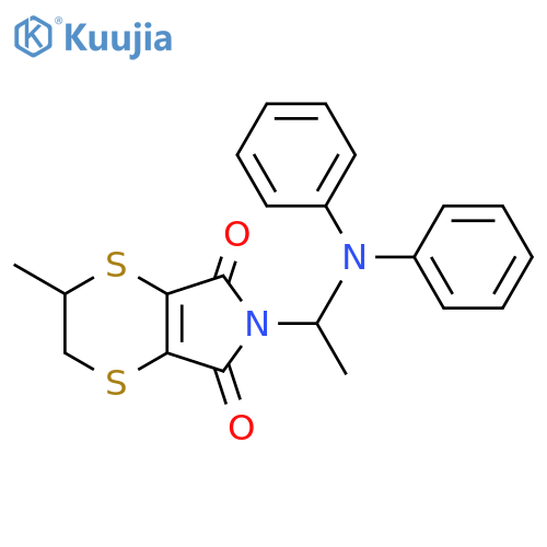 5H-1,4-Dithiino[2,3-c]pyrrole-5,7(6H)-dione,6-[1-(diphenylamino)ethyl]-2,3-dihydro-2-methyl- structure