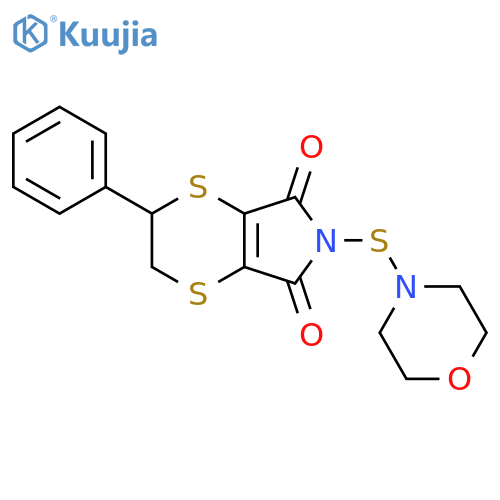 5H-1,4-Dithiino[2,3-c]pyrrole-5,7(6H)-dione, 2,3-dihydro-6-(4-morpholinylthio)-2-phenyl- structure
